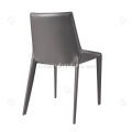 Italialainen minimalistinen musta satulan nahkainen ruokasali tuolit